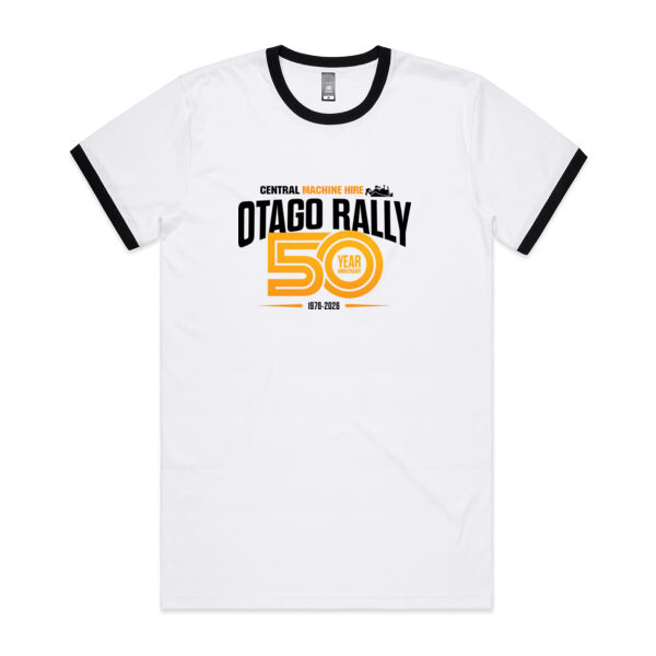 Mens Otago Rally 50th Tee (AS Colour Ringer) Thumbnail
